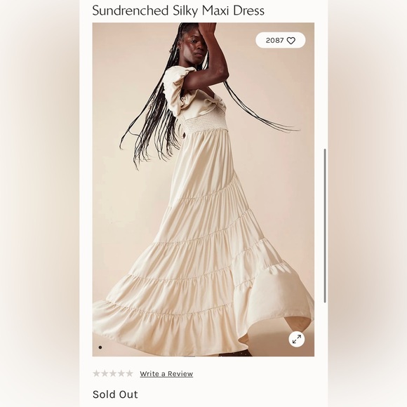Free People Dresses & Skirts - Free People Sundrenched Silky Maxi Dress NEW size Large